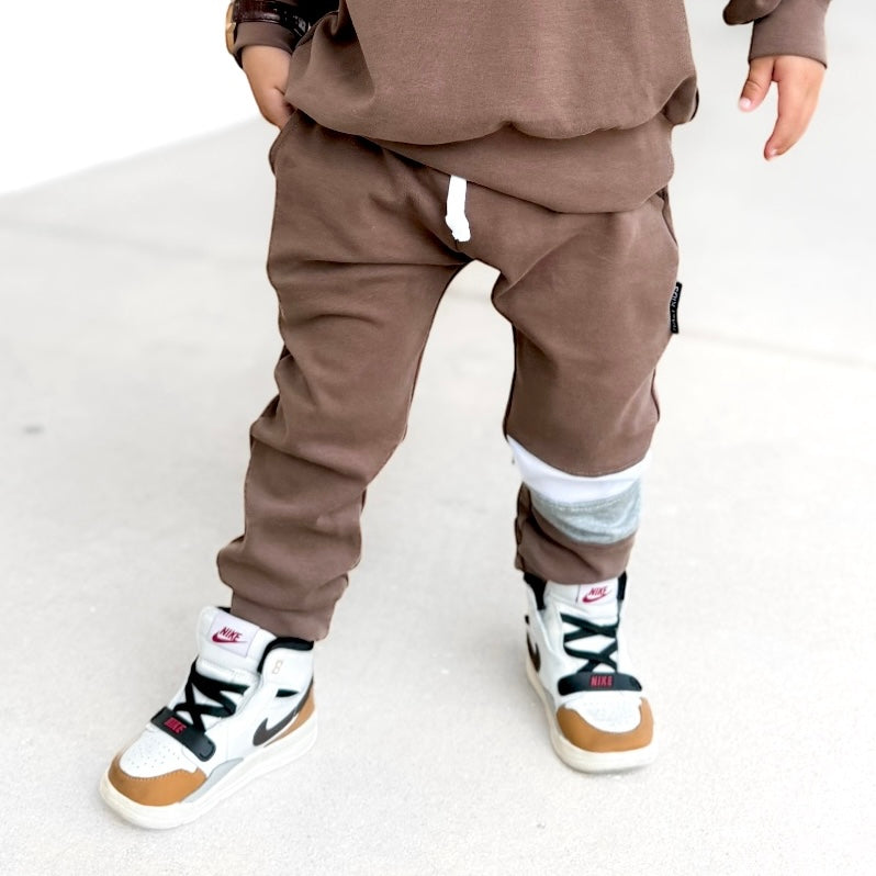 Brown Little Kids Joggers/Trousers