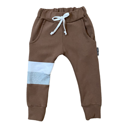 Brown Little Kids Joggers/Trousers