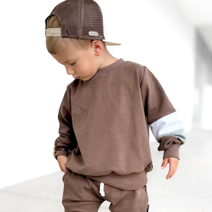 Brown Big Kids Pullover