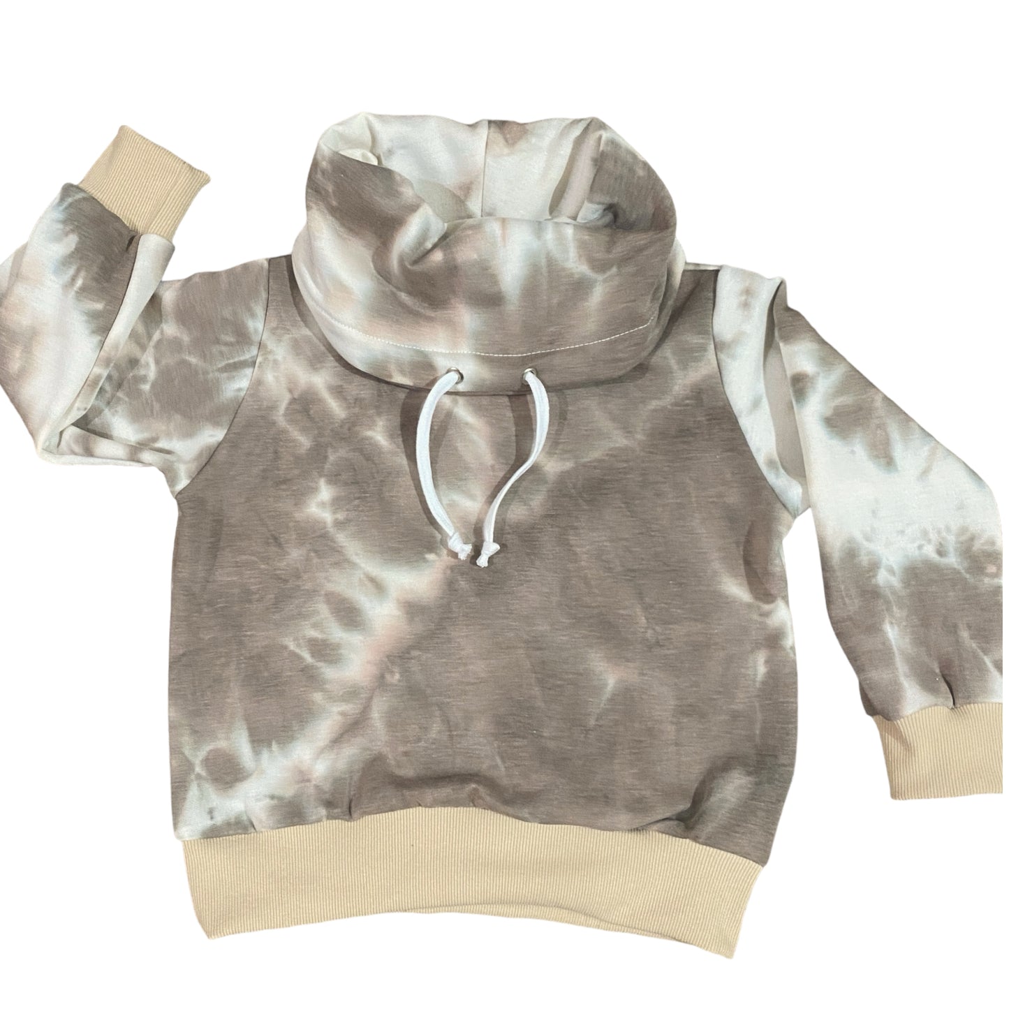 Tan Tie Dye Cowl/Hoodie